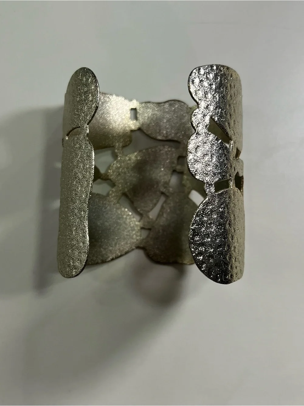 Silver Floral Cutout Cuff Bracelet - Elegant Women’s Jewelry